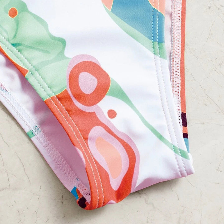Damen Triangel-Bikini mit verspieltem Muster und verstellbaren Trägern Echo Archiv