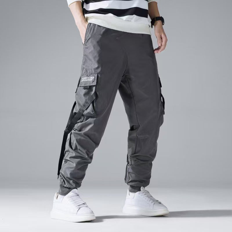 Herren Tech-Cargo-Jogginghose mit Multifachtaschen, Zugbändern & elastischen Bündchen Echo Archiv