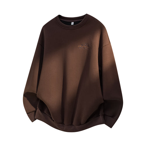 Unisex Oversize Baumwoll-Sweatshirt mit Rundhalsausschnitt, feiner Bruststickerei und elastischem Saum Echo Archiv