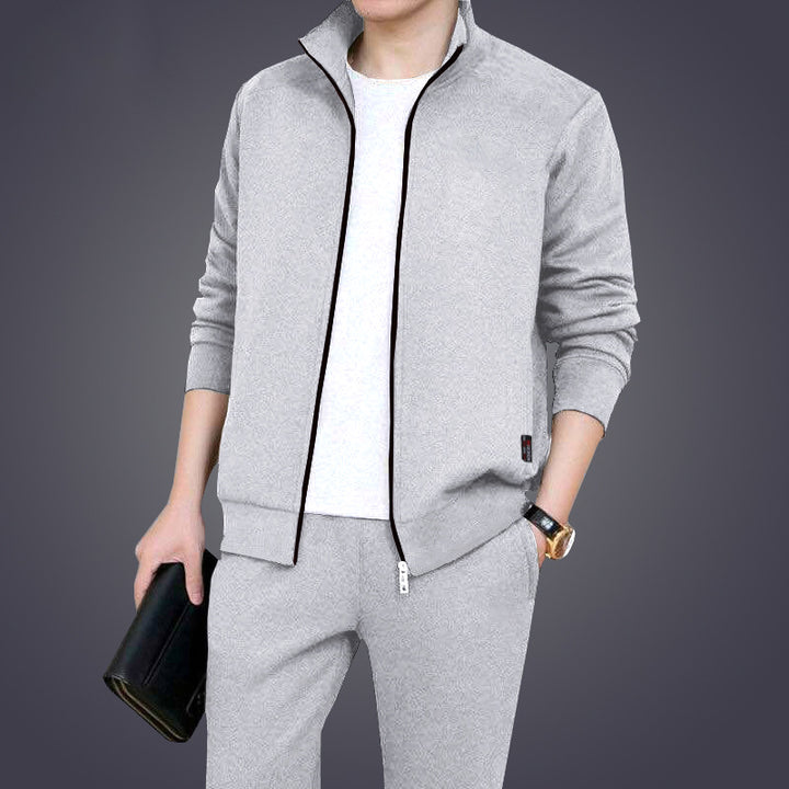 Herren sportliche Sweatjacke mit schmalem Schnitt und modischem Stehkragen Echoarchiv