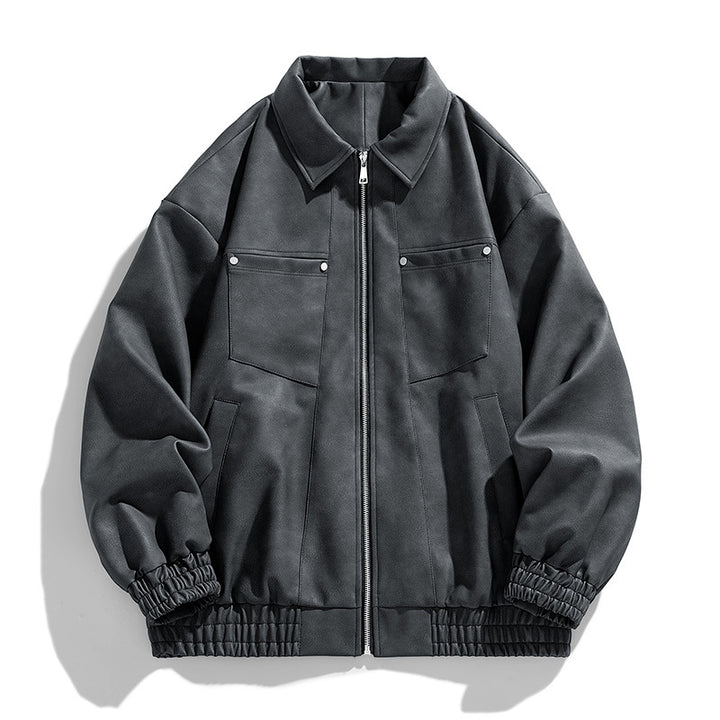 Herren Modische Jacke mit Stehkragen und praktischen Taschen – Taviero