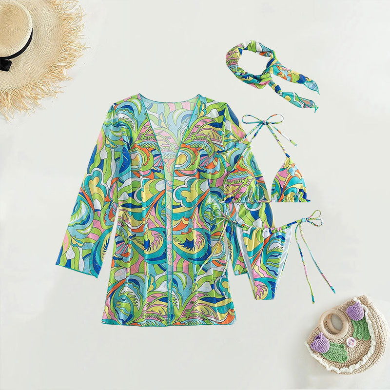 Damen Bikini-Set mit stylischem Cover-Up und funkelndem Design Echo Archiv
