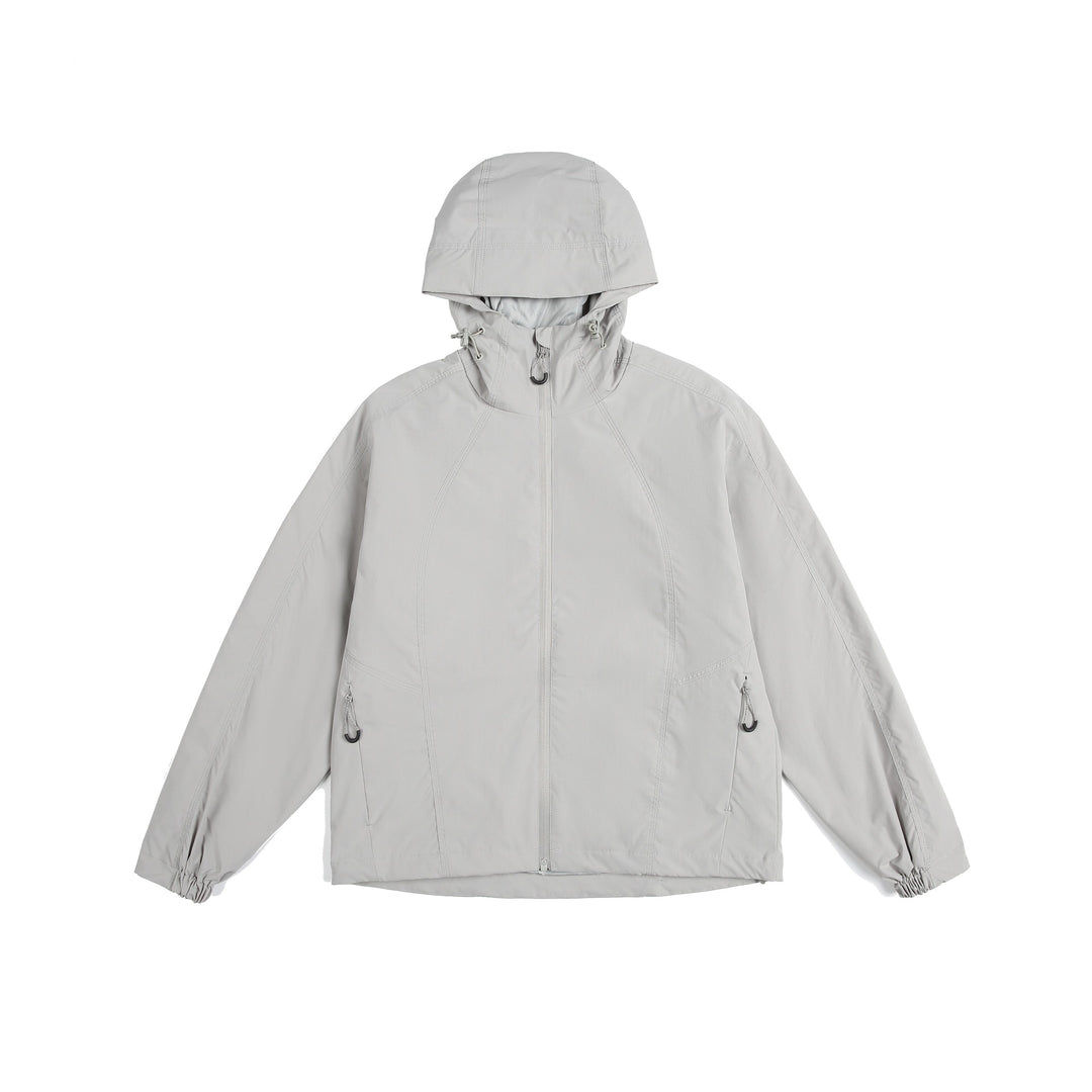 Damen leichte Windjacke mit Kapuze, verstellbarem Saum und wasserabweisender Funktion Echoarchiv