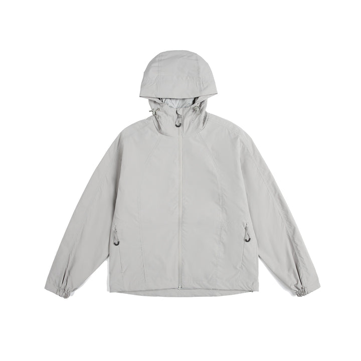 Damen leichte Windjacke mit Kapuze, verstellbarem Saum und wasserabweisender Funktion Echoarchiv