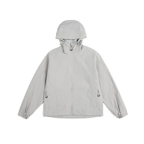 Damen leichte Windjacke mit Kapuze, verstellbarem Saum und wasserabweisender Funktion Echoarchiv