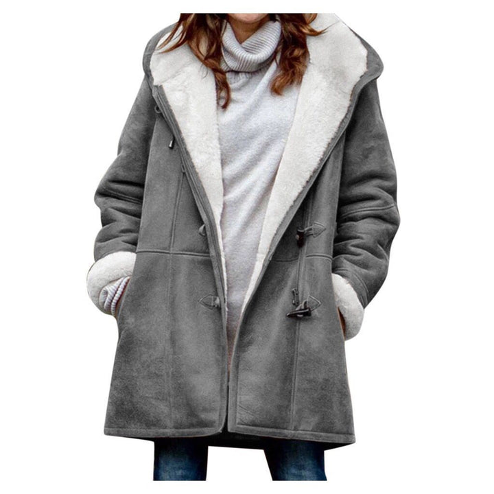 Damen Kapuzen-Dufflecoat mit Kunstfellbesatz und KnEchoarchivelverschlüssen Echoarchiv