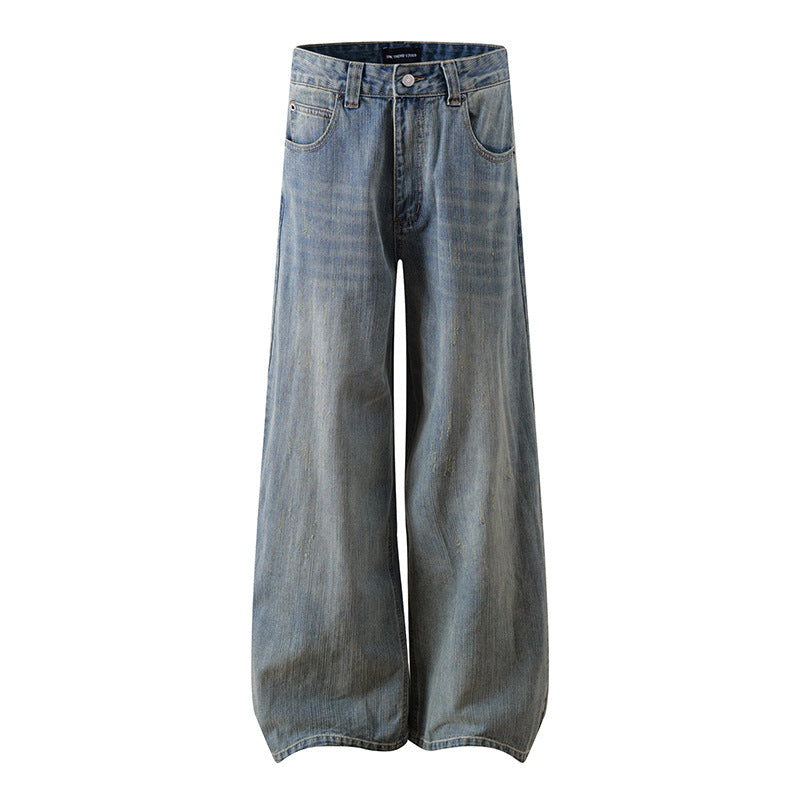 Damen Extraweite High‑Waist Palazzo-Jeans mit weitem Bein Echoarchiv