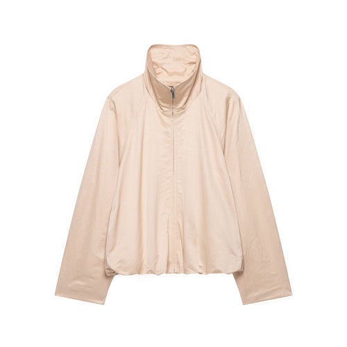 Damen Oversize-Übergangsjacke mit hohem Stehkragen und elastischem Saum Echoarchiv