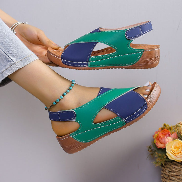 Damen Komfort-Slingback-Sandalen mit gepolstertem Fußbett und Klettverschluss – Sorelia