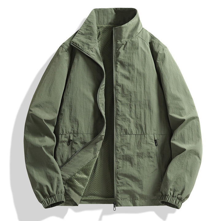 Herren Leichte Windjacke mit hohem Kragen Echo Archiv