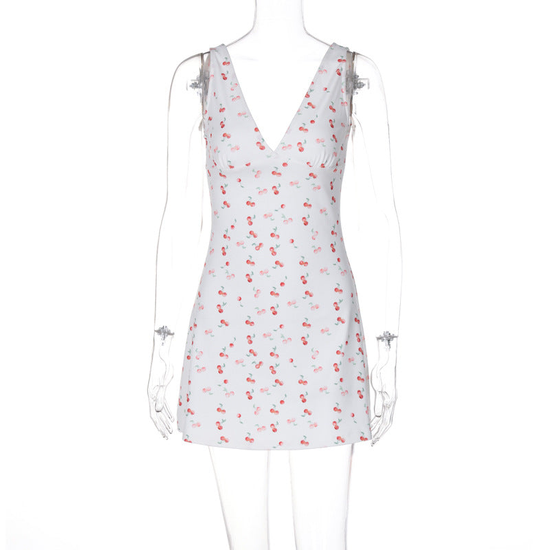 Damen Sommerliches Minikleid mit fröhlichem Kirschmuster Echo Archiv
