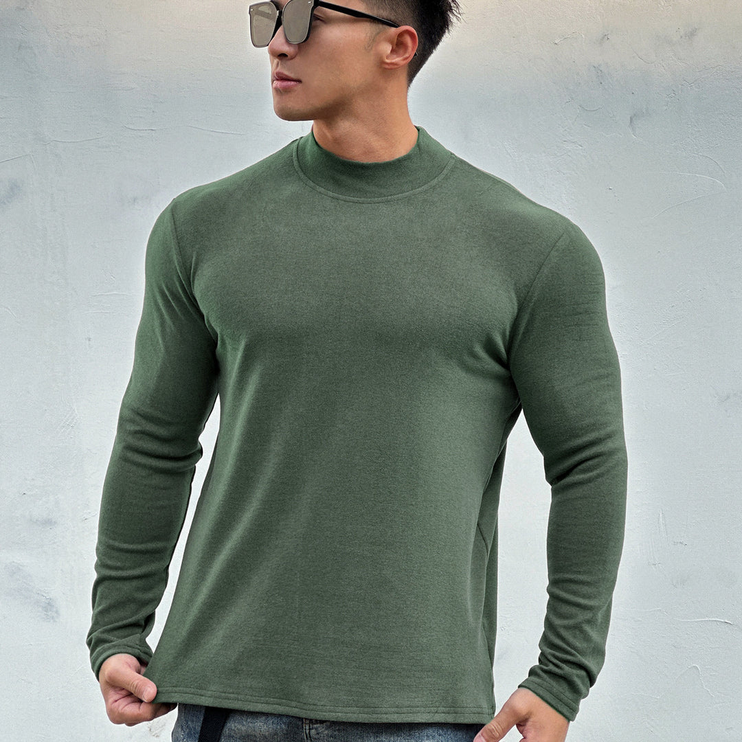 Herren Langarmshirt aus atmungsaktiver Baumwollmischung mit sportlichem Schnitt Echoarchiv