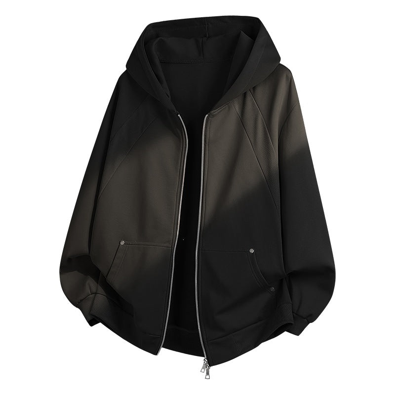Damen Oversize Kapuzen‑Zipjacke mit Raglanärmeln & Eingrifftaschen Echoarchiv