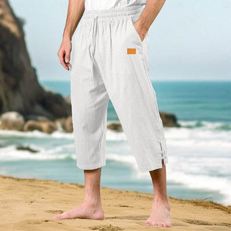Herren Legere Strandhose mit seitlichen Schlitzen Echoarchiv