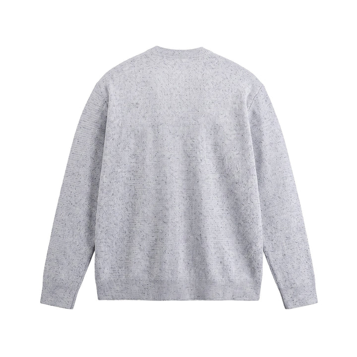 Herren Strukturierter Henley‑Strickpullover mit Dreifach‑Knopfleiste Echoarchiv