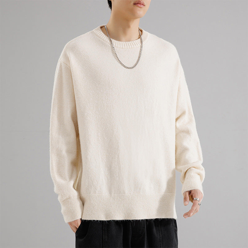 Herren Oversize Rundhalspullover aus weichem Feinstrick Echo Archiv
