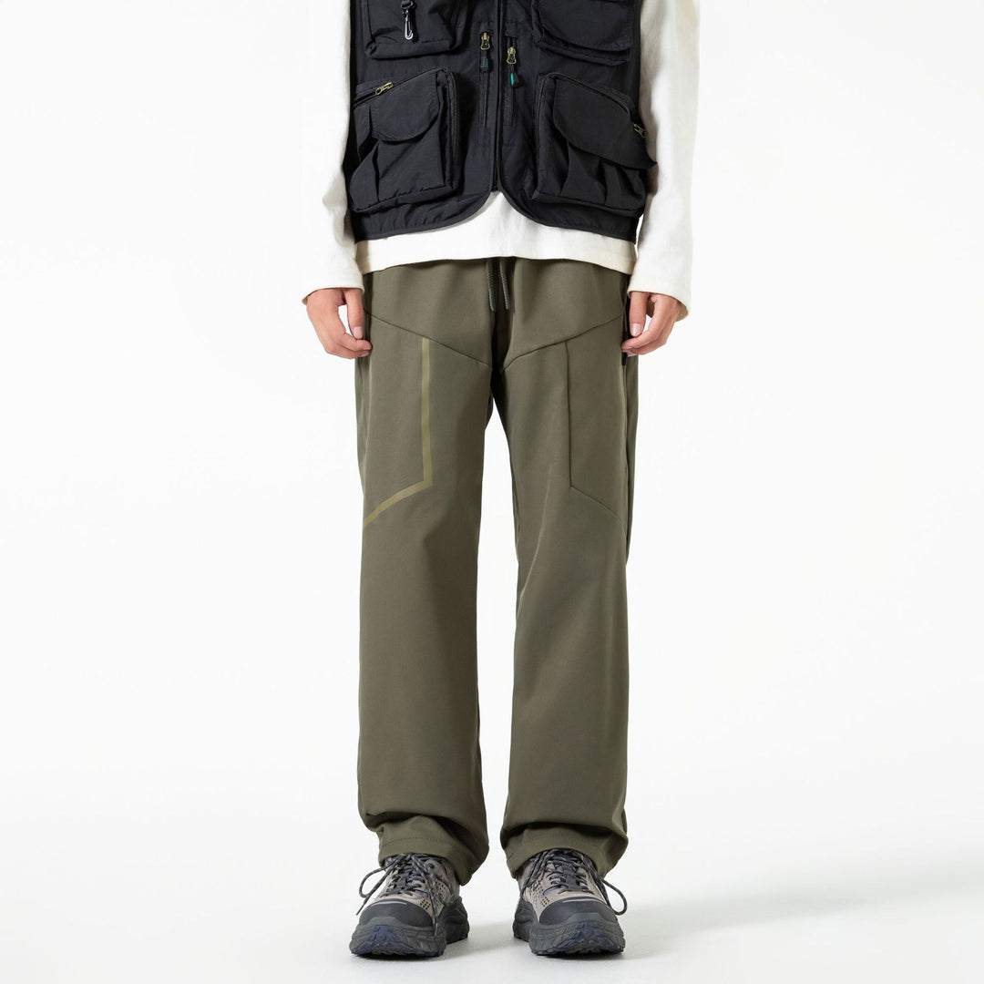 Herren Atmungsaktive Softshell-Cargo-Hose mit Tunnelzugbund, Zipper-Seitentasche und geradem Schnitt Echo Archiv
