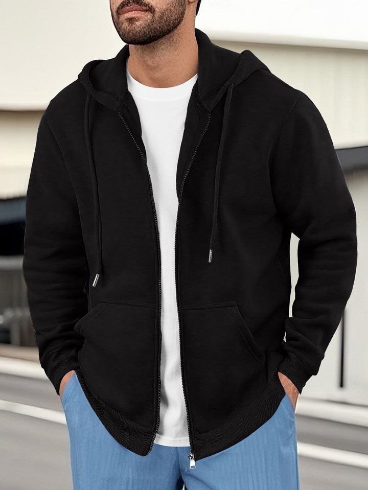 Herren lässige Kapuzenjacke mit atmungsaktivem Sweatstoff und praktischen Taschen Echoarchiv