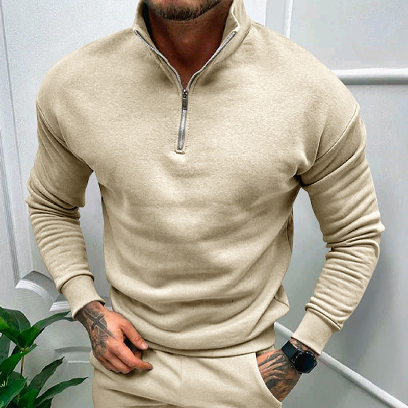 Herren Sweatshirt mit Stehkragen und Reißverschluss Echoarchiv