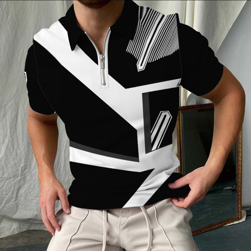 Stylisches Kariertes Kurzarm-Polo-Shirt für Herren Echoarchiv