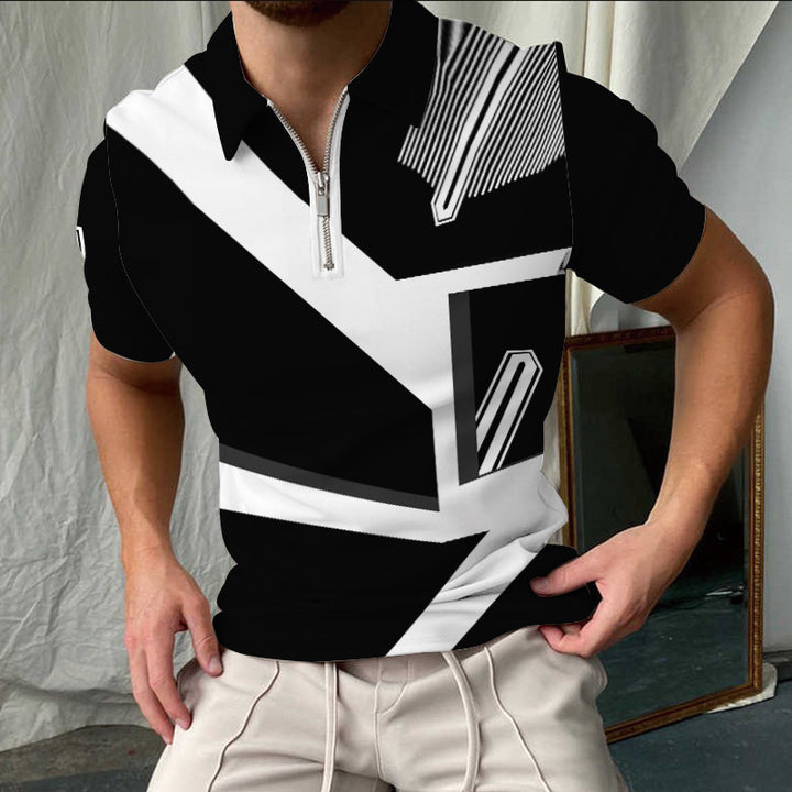 Stylisches Kariertes Kurzarm-Polo-Shirt für Herren Echoarchiv