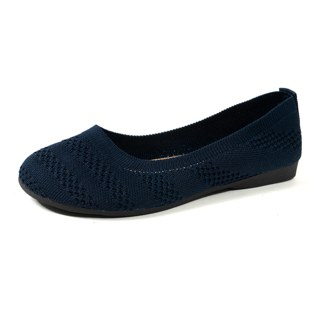 Damen Ballerinas mit elastischem Strickdesign und rutschfester Sohle – Lioré