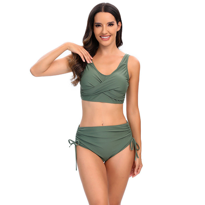 Damen Hochtailliertes Bikini-Set mit verstellbaren Trägern Echo Archiv