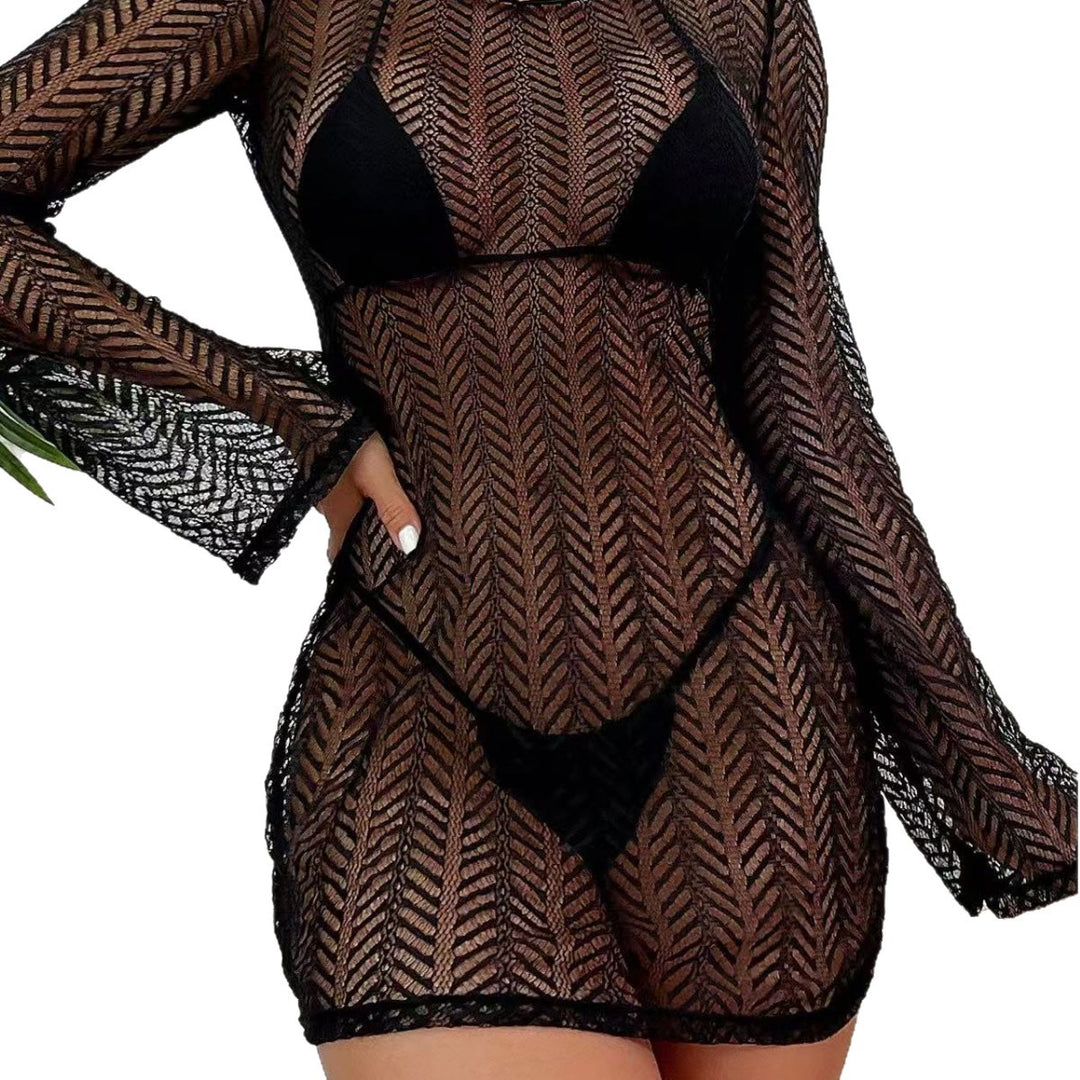 Damen Elegantes Netz-Strandkleid Echo Archiv