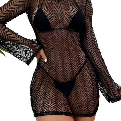 Damen Elegantes Netz-Strandkleid Echo Archiv