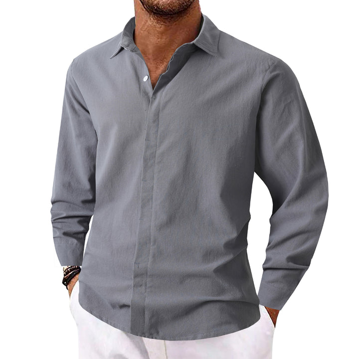 Herren Elegantes Casual-Hemd mit Slim-Fit Schnitt Echoarchiv