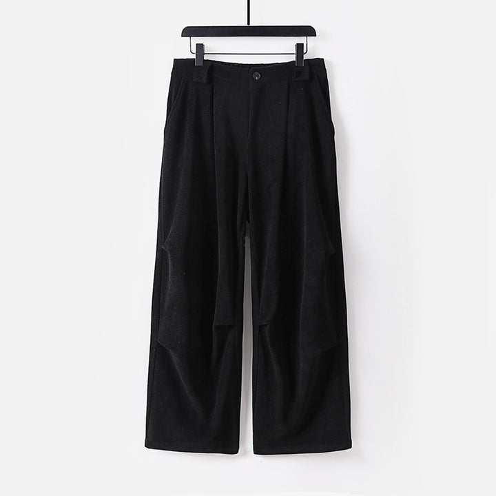 Damen Weite Cordhose mit hoher Taille, Bundfalten und Eingrifftaschen Echoarchiv