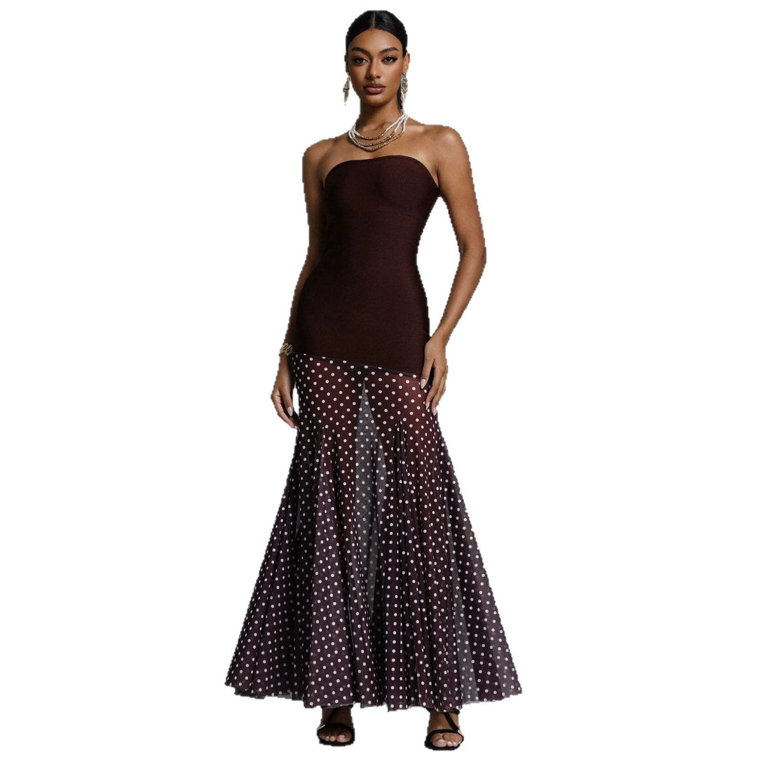 Damen Elegantes Stretch-Top mit transparentem Rüschenrock Echo Archiv