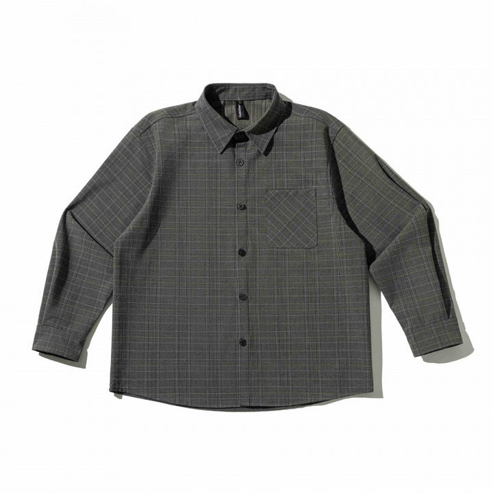 Unisex Kariertes Overshirt im Boxy-Schnitt mit Brustpattentasche und Hemdkragen Echo Archiv