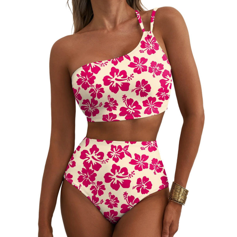Damen Crop-Top Bikini Set mit floralem Design Echo Archiv