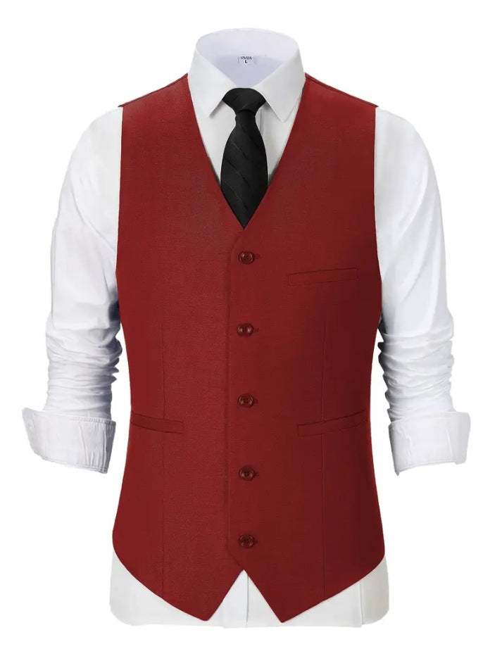 Herren elegante Anzugweste mit feiner Struktur und hochwertigem Material Echoarchiv