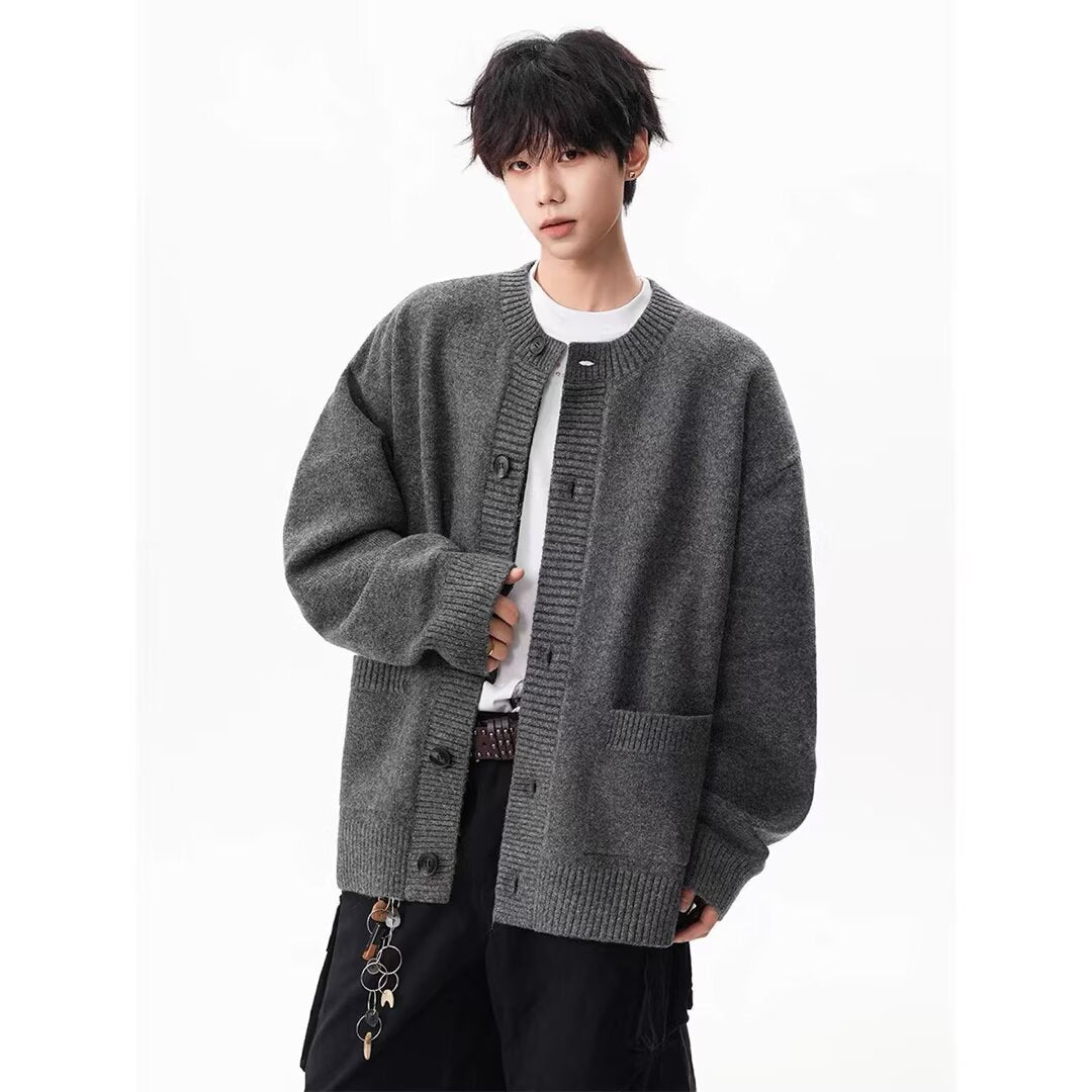 Herren Gemütliche Strickjacke mit Knopfleiste Echoarchiv