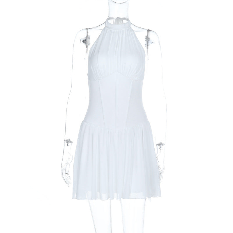 Damen verspieltes Halterkleid mit fließendem Rock Echo Archiv