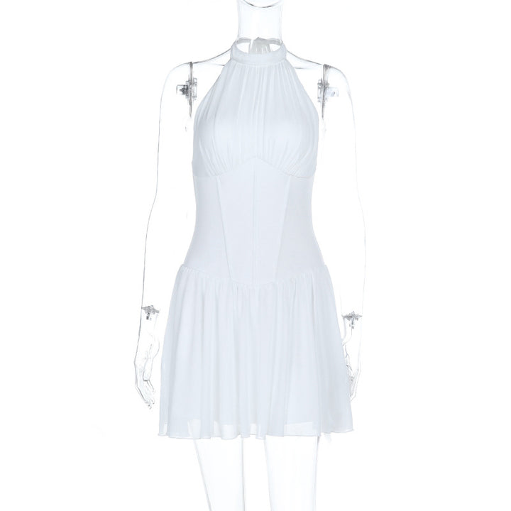 Damen verspieltes Halterkleid mit fließendem Rock Echo Archiv