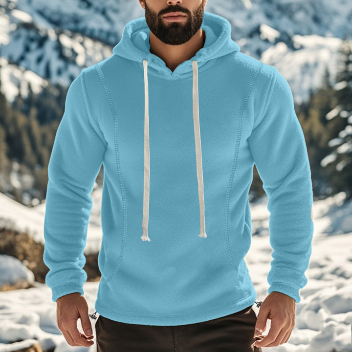 Herren Fleece-Kapuzenpullover mit atmungsaktiven Eigenschaften und Kordelzug Echoarchiv