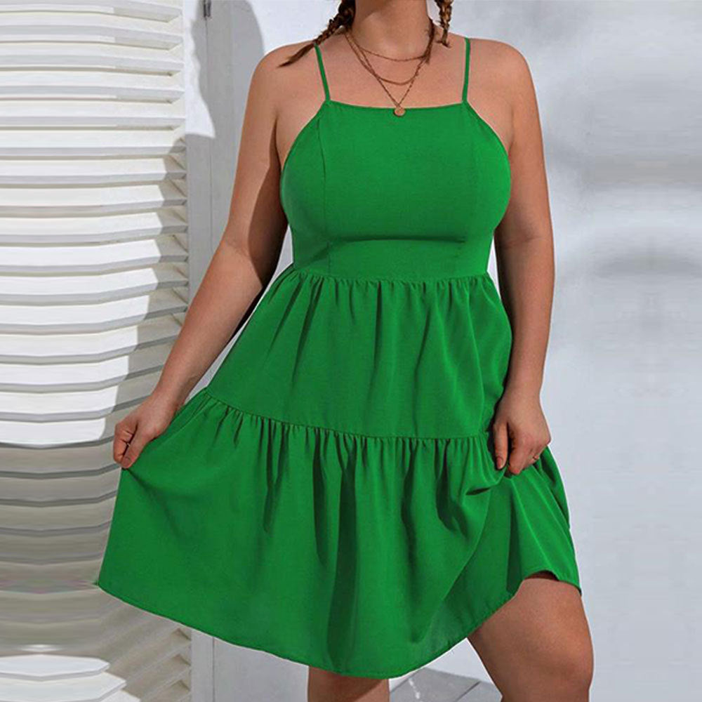 Damen Freizeitkleid mit verführerischem Volant und verstellbaren Spagettiträgern Echo Archiv