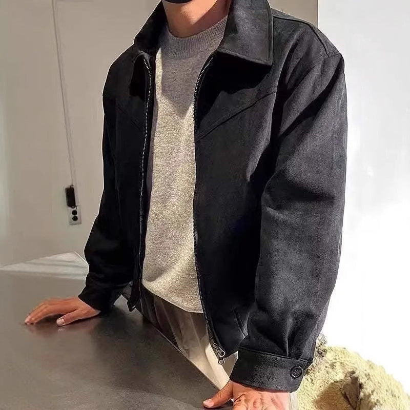 Herren lässige Overshirt-Jacke mit robustem Reißverschluss und praktischen Taschen Echoarchiv