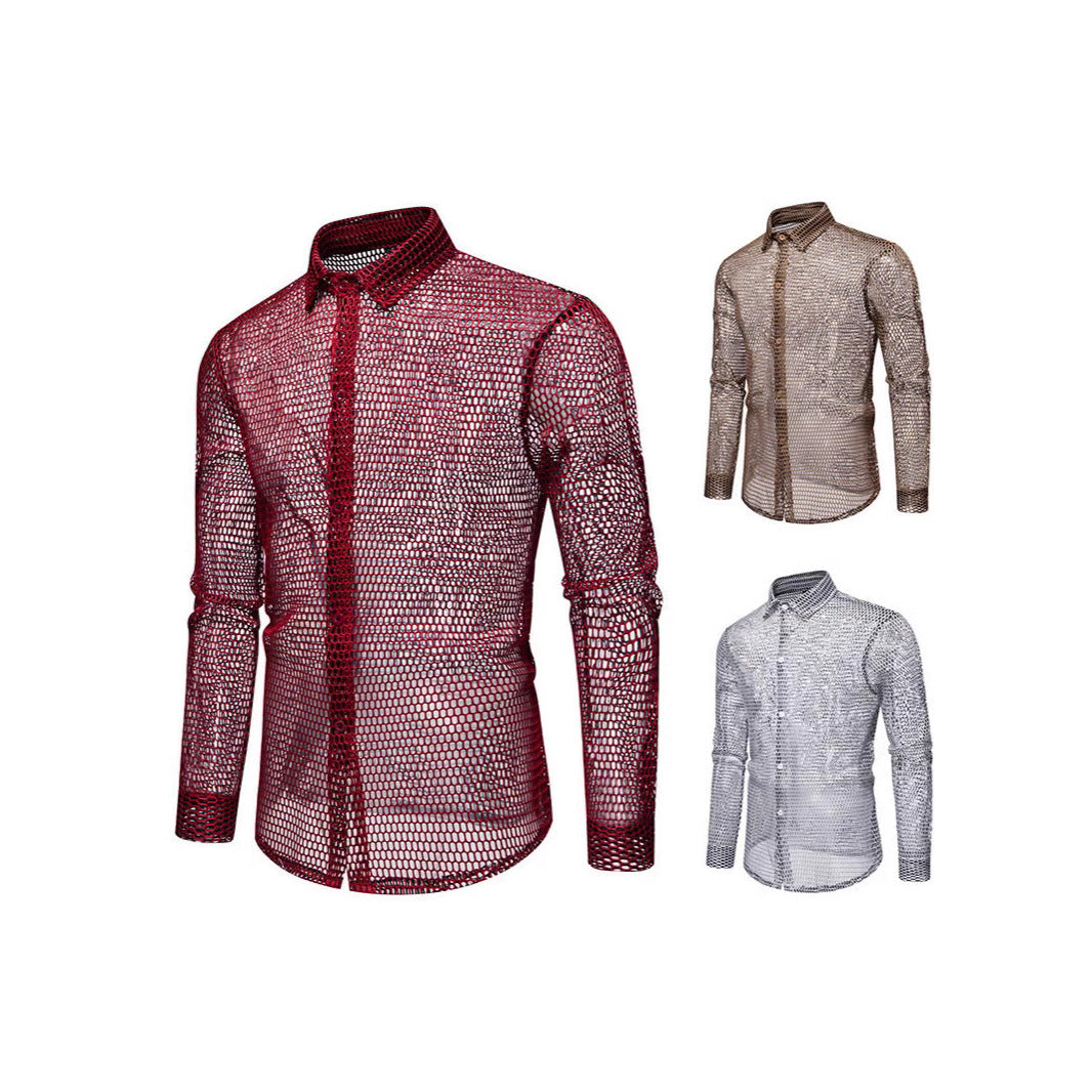 Herren elegante Netzhemd mit exklusivem Design und atmungsaktiven Eigenschaften Echoarchiv