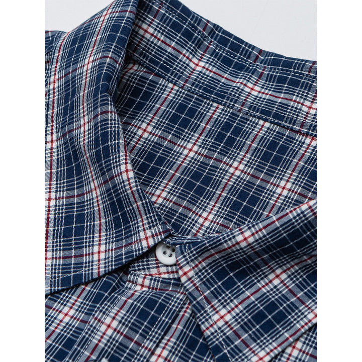 Herren Legeres Karo-Hemd im Overshirt-Stil mit Button-Down-Kragen und abgerundetem Saum Echo Archiv