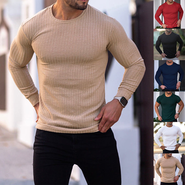 Herren Langarmshirt mit feiner Rippenstruktur Echoarchiv