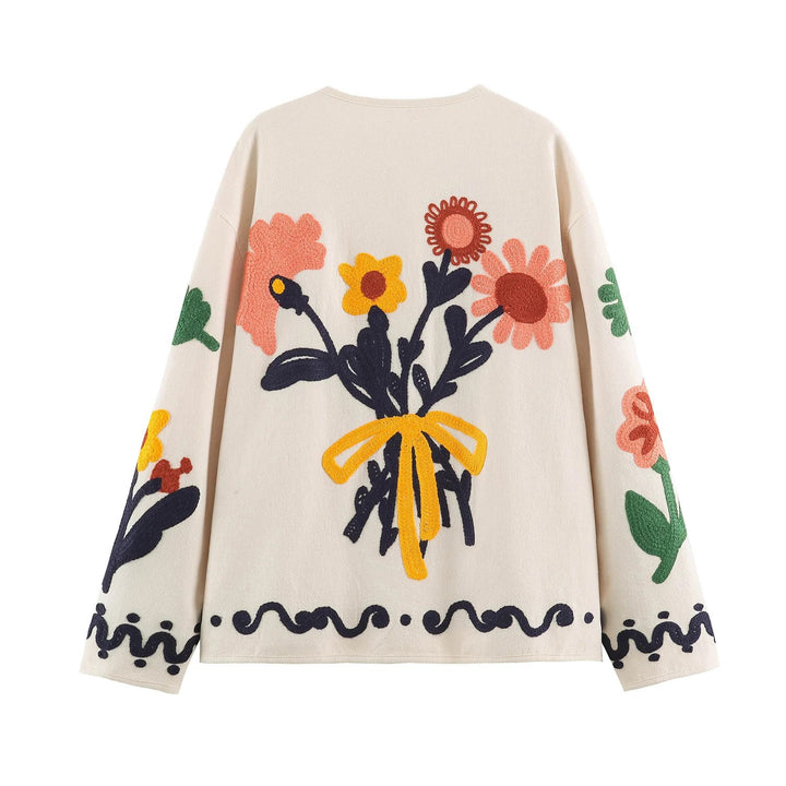 Damen Bestickte Oversize‑Jacke mit floralen Applikationen Echo Archiv