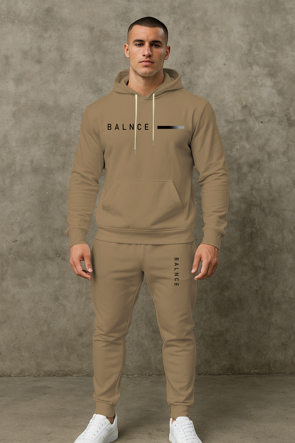 Herren Sportliches Jogginganzug-Set mit Kapuze und praktischen Taschen Echoarchiv