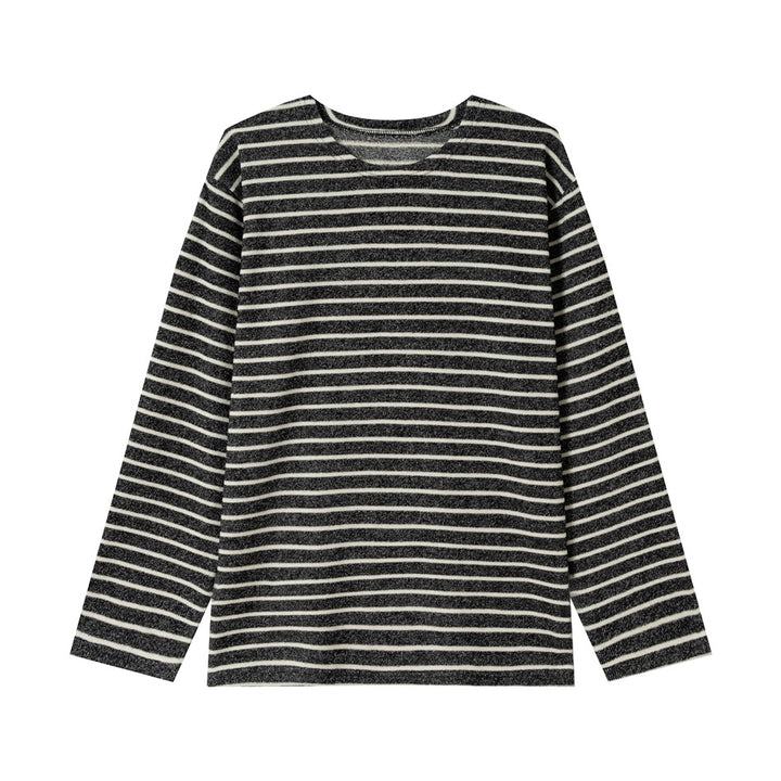 Unisex Marinière‑Langarmshirt aus leichtem Baumwollmix mit geradem Schnitt Echoarchiv
