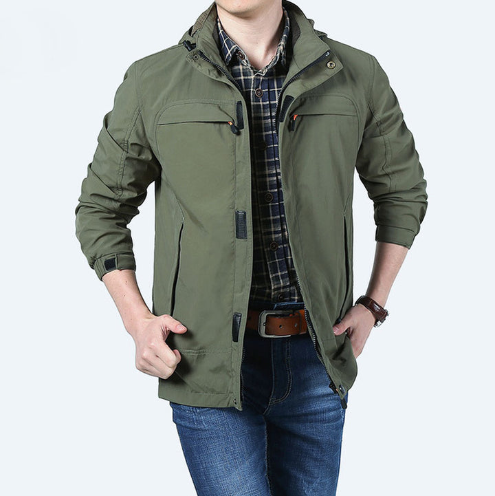 Herren leichter funktionaler Fieldparka mit Kapuze und multifunktionalen Taschen Echoarchiv