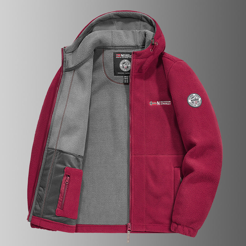 Herren Fleecejacke mit praktischem Kragen Schutz Echo Archive