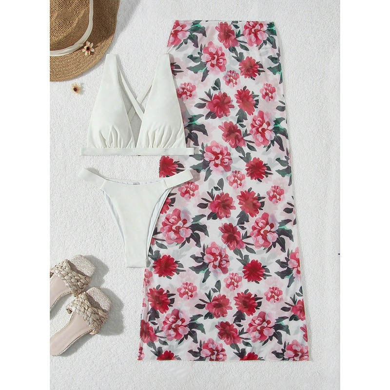 Damen Bikini-Set mit elegantem Wickelrock und dezentem Triangel-Oberteil Echo Archiv